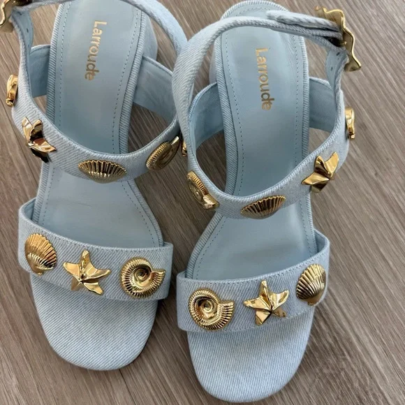 Larroudé Madison block in Maya denim - Picture 6 of 8